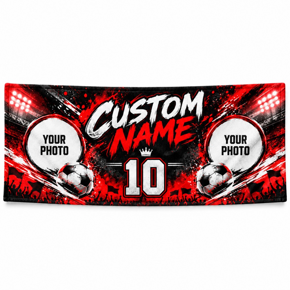 Party Games Name - 1PCS Gepersonaliseerde voetbalhanddoek met foto, naam