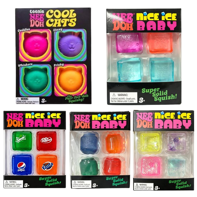 Party Games For Adults And Kids - Mini 4-pack set Needoh Nice Ice