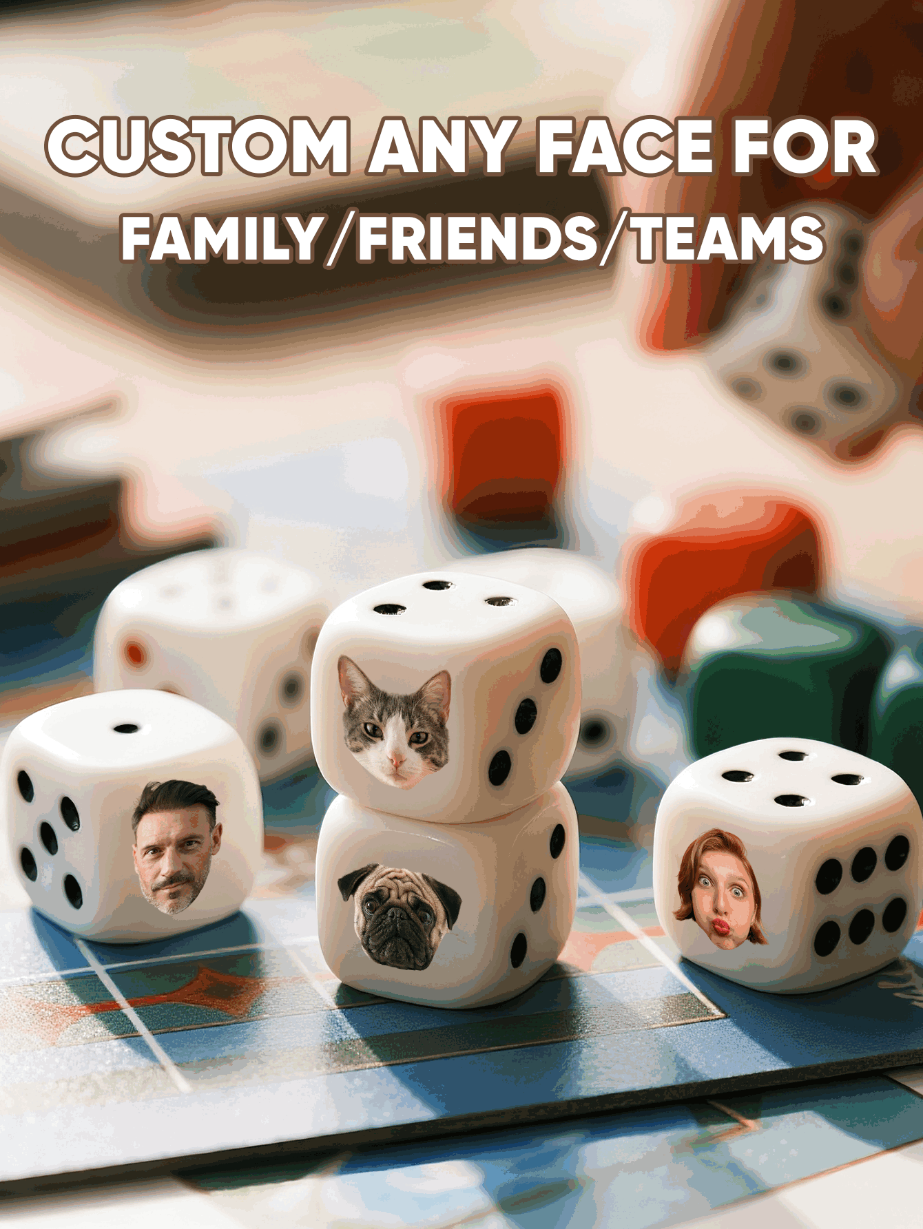 Aangepaste gezichtsdobbelstene - Party Games For Christmas recensie en prijs